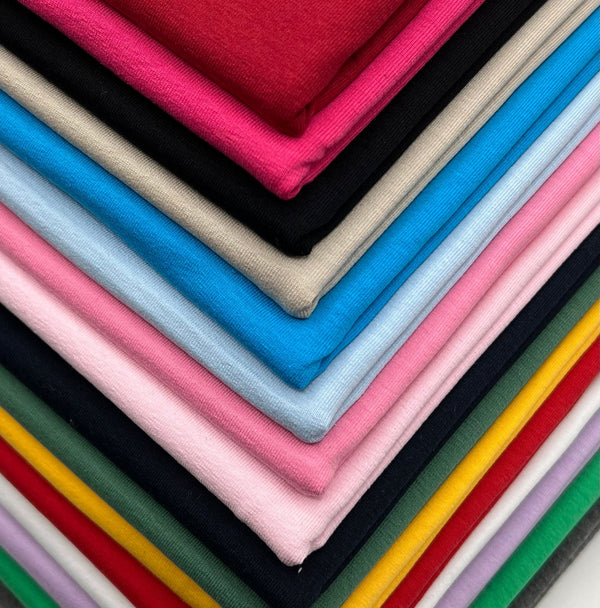 Wine Cotton Stretch Jersey 200 GSM 95/5 Lycra 4 Way Stretch