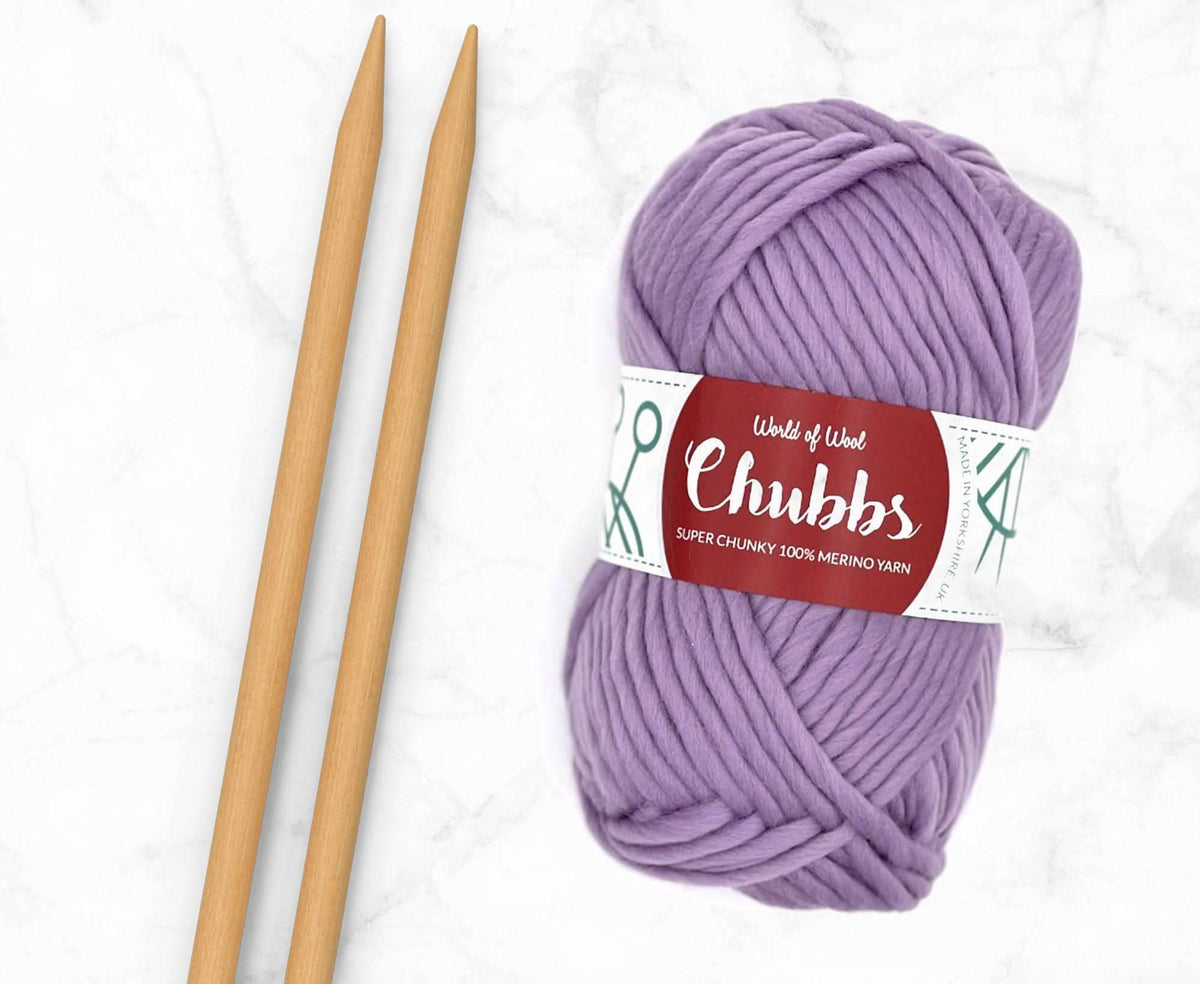 World of Wool Lavender Merino Super Chunky Yarn – 100g