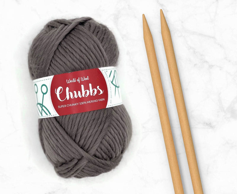 World of Wool Pewter Merino Super Chunky Yarn – 100g